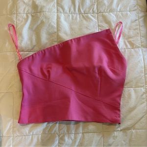 superdown strapless asymmetrical top